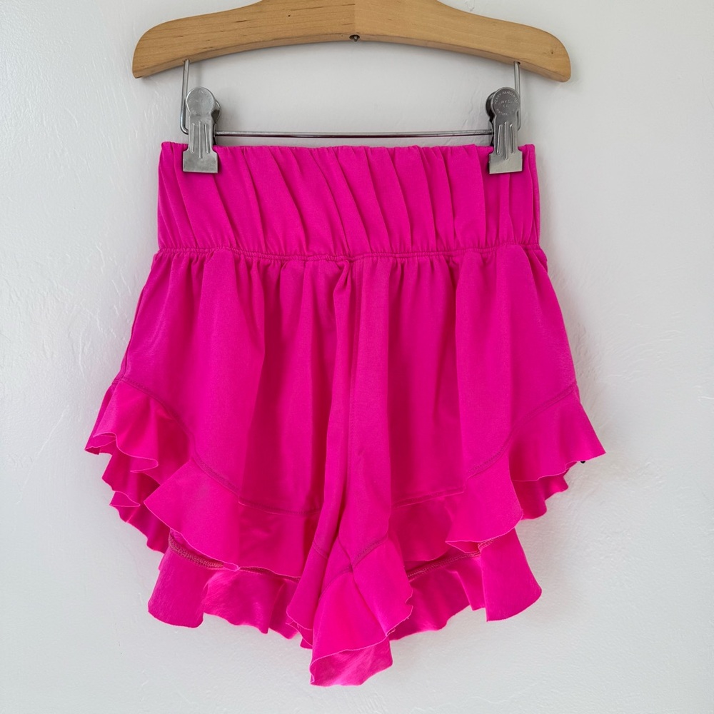 Jo and Jax hot pink ruffle shorts size xxs adult (00)